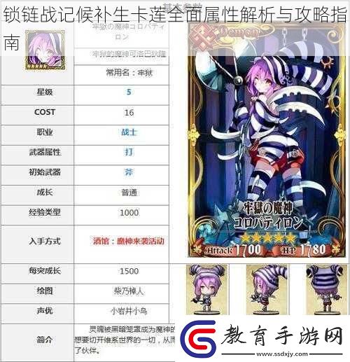 鎖鏈戰記候補生卡蓮全面屬性解析與攻略指南